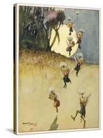 Elves Parachuting with the Aid of Thistledown-Ernest Aris-Stretched Canvas