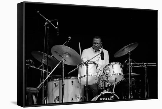 Elvin Jones, Fairfield Halls, Croydon, Surrey, November, 1987-Brian O'Connor-Framed Stretched Canvas