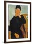 Elvira Resting at a Table, 1919-Amedeo Modigliani-Framed Giclee Print