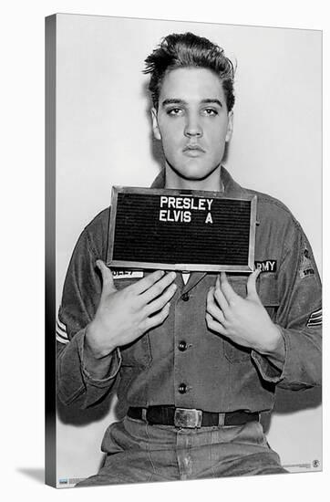 Elvis Presley - Army Enlisting-Trends International-Stretched Canvas