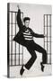 Elvis Presley - Jailhouse Rock Pose-Trends International-Stretched Canvas