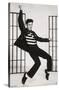 Elvis Presley - Jailhouse Rock Pose-Trends International-Stretched Canvas