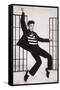 Elvis Presley - Jailhouse Rock Pose-Trends International-Framed Stretched Canvas