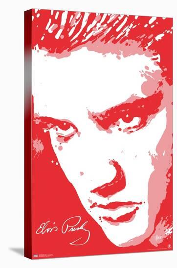 Elvis Presley - Red-Trends International-Stretched Canvas