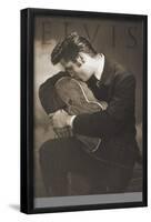 Elvis Presley - Sepia Guitar-Trends International-Framed Poster