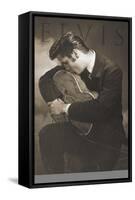 Elvis Presley - Sepia Guitar-Trends International-Framed Stretched Canvas