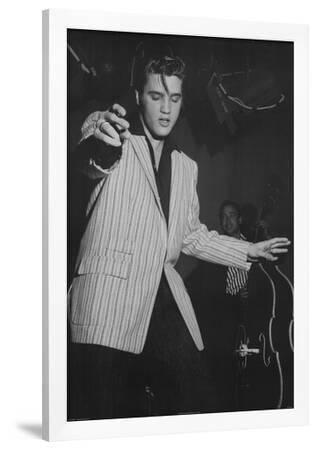 Elvis Presley White Jacket Music Poster Print--Framed Poster