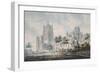 Ely Cathedral from the South-East, 1763-1804-Edward Dayes-Framed Giclee Print