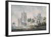 Ely Cathedral from the South-East, 1763-1804-Edward Dayes-Framed Giclee Print