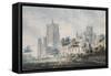 Ely Cathedral from the South-East, 1763-1804-Edward Dayes-Framed Stretched Canvas