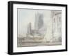 Ely Cathedral from the South-East, 1794-J. M. W. Turner-Framed Giclee Print