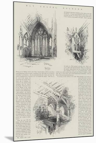 Ely Chapel, Holborn-Herbert Railton-Mounted Premium Giclee Print