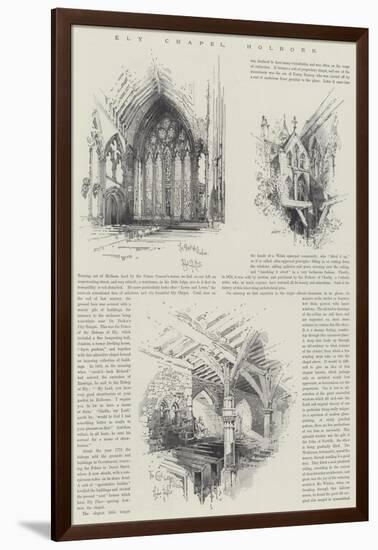 Ely Chapel, Holborn-Herbert Railton-Framed Giclee Print