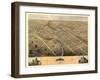 Elyria, Ohio - Panoramic Map-Lantern Press-Framed Art Print