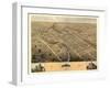 Elyria, Ohio - Panoramic Map-Lantern Press-Framed Art Print