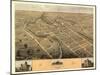 Elyria, Ohio - Panoramic Map-Lantern Press-Mounted Art Print