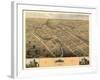 Elyria, Ohio - Panoramic Map-Lantern Press-Framed Art Print