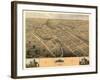 Elyria, Ohio - Panoramic Map-Lantern Press-Framed Art Print