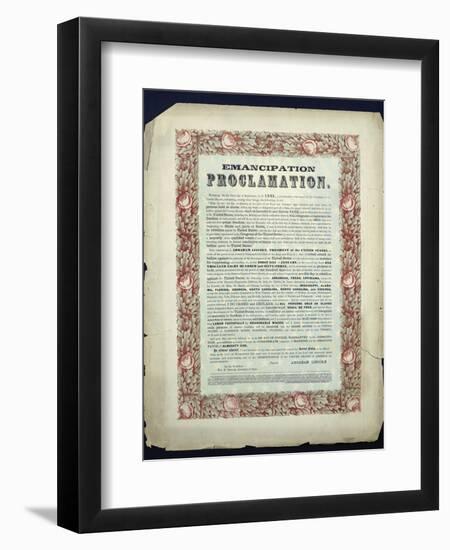 Emancipation Proclamation, 1862-null-Framed Giclee Print