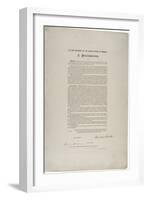 Emancipation Proclamation, 1863-Abraham Lincoln-Framed Giclee Print