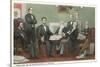 Emancipation Proclamation Signing, Lincoln and Cabinet-null-Stretched Canvas