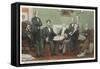 Emancipation Proclamation Signing, Lincoln and Cabinet-null-Framed Stretched Canvas