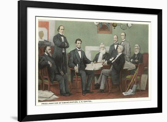 Emancipation Proclamation Signing, Lincoln and Cabinet-null-Framed Premium Giclee Print