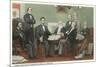 Emancipation Proclamation Signing, Lincoln and Cabinet-null-Mounted Premium Giclee Print