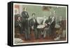 Emancipation Proclamation Signing, Lincoln and Cabinet-null-Framed Stretched Canvas