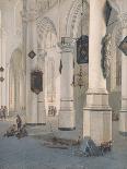 The Old Church, Delft, with Churchgoers Listening to a Sermon, 1669-Emanuel de Witte-Giclee Print