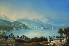 View of the Lake of Zurich with the Villa Rosau-Emanuel Labhardt-Framed Stretched Canvas