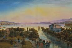 View of the Lake of Zurich with the Villa Rosau-Emanuel Labhardt-Laminated Giclee Print