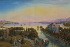 View of the Lake of Zurich with the Villa Rosau-Emanuel Labhardt-Framed Giclee Print