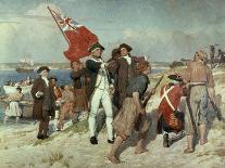 Capt Cook Landing at Botany Bay-Emanuel Phillips Fox-Giclee Print