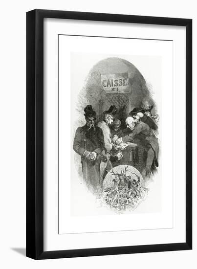 Emargement - Illustration from Napoléon Le Petit, 19th Century-Edmond Morin-Framed Giclee Print