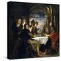 Emaus Dinner, 1635-1640-Peter Paul Rubens-Stretched Canvas
