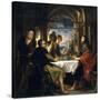 Emaus Dinner, 1635-1640-Peter Paul Rubens-Stretched Canvas