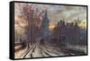 Embankment in Winter-Herbert Marshall-Framed Stretched Canvas