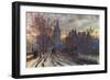 Embankment in Winter-Herbert Marshall-Framed Art Print
