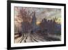 Embankment in Winter-Herbert Marshall-Framed Premium Giclee Print