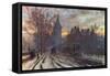 Embankment in Winter-Herbert Marshall-Framed Stretched Canvas