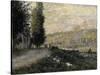 Embankment Near Lavacourt-Claude Monet-Stretched Canvas