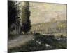 Embankment Near Lavacourt-Claude Monet-Mounted Giclee Print