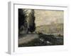 Embankment Near Lavacourt-Claude Monet-Framed Giclee Print