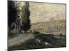 Embankment Near Lavacourt-Claude Monet-Mounted Giclee Print