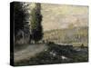 Embankment Near Lavacourt-Claude Monet-Stretched Canvas