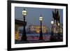 Embankment with Dali Sculpture at Dusk, London, England, United Kingdom-Charles Bowman-Framed Photographic Print