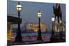 Embankment with Dali Sculpture at Dusk, London, England, United Kingdom-Charles Bowman-Mounted Photographic Print