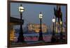 Embankment with Dali Sculpture at Dusk, London, England, United Kingdom-Charles Bowman-Framed Photographic Print