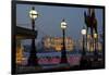 Embankment with Dali Sculpture at Dusk, London, England, United Kingdom-Charles Bowman-Framed Photographic Print